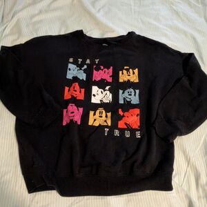 Disney Mickey Mouse 'Stay True' Graphic Crewneck Sweatshirt Size S #disney
